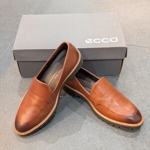 Ecco Women's Brown Leather Loafers Size EU 36  US 5-5.5 Brand New 😃